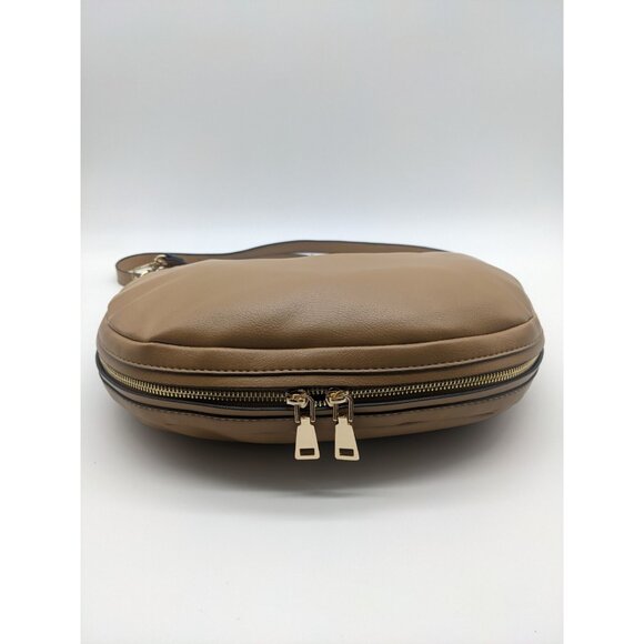 INC Kolleene faux-leather expandable women's Large hobo crossbody bag-CAMEL/TAN - Picture 10 of 13